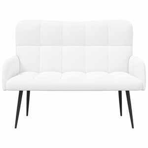 Διθέσιος Καναπές Λευκός 115 x 61 x 87 εκ. ύφασμα - Pakobazaar