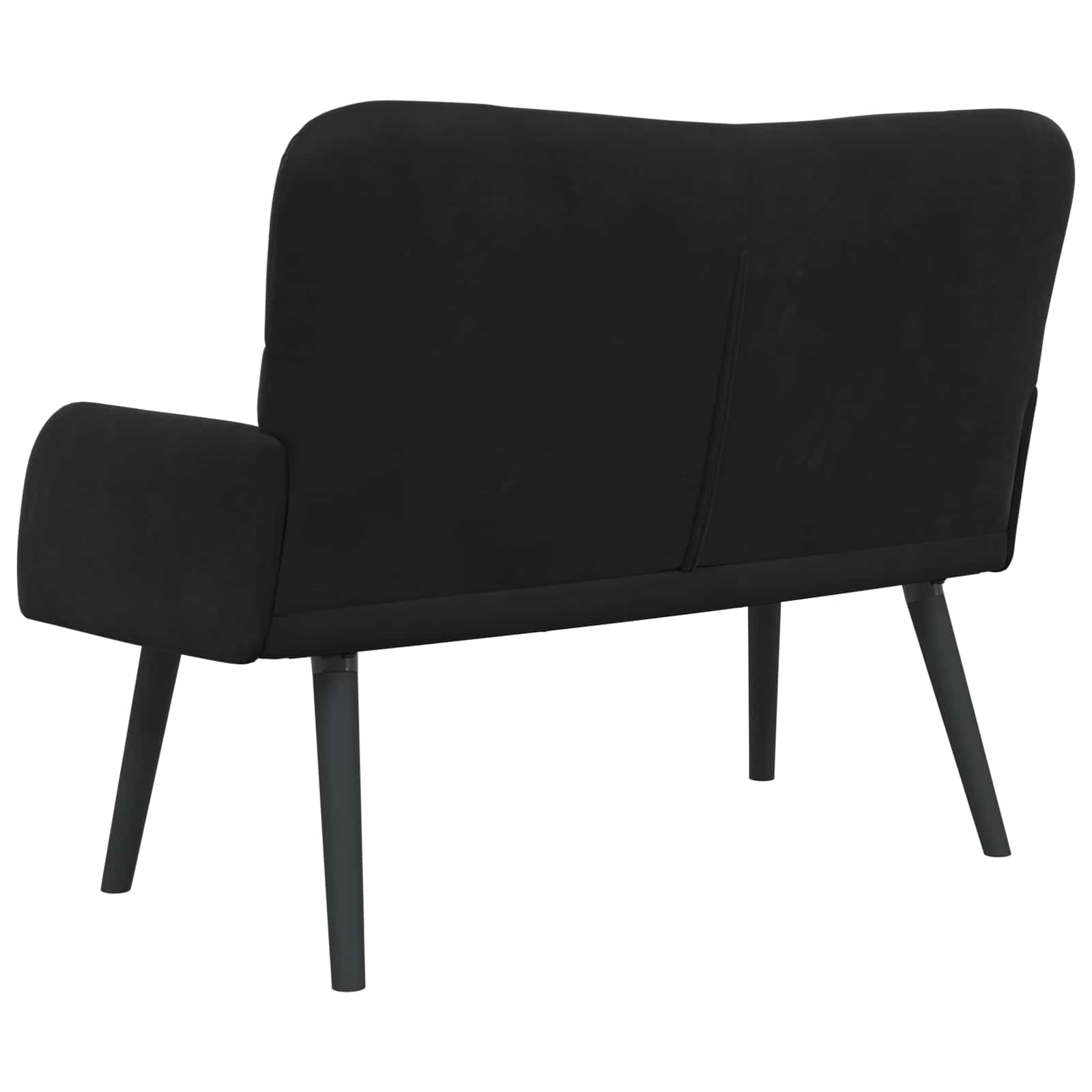 Διθέσιος Καναπές Μαύρο 115 x 61 x 87 εκ. Βελούδο - Pakobazaar