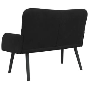 Διθέσιος Καναπές Μαύρο 115 x 61 x 87 εκ. Βελούδο - Pakobazaar
