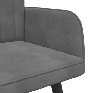 Διθέσιος Καναπές Σκούρο Γκρι 115 x 61 x 87 εκ. Βελούδο - Pakobazaar