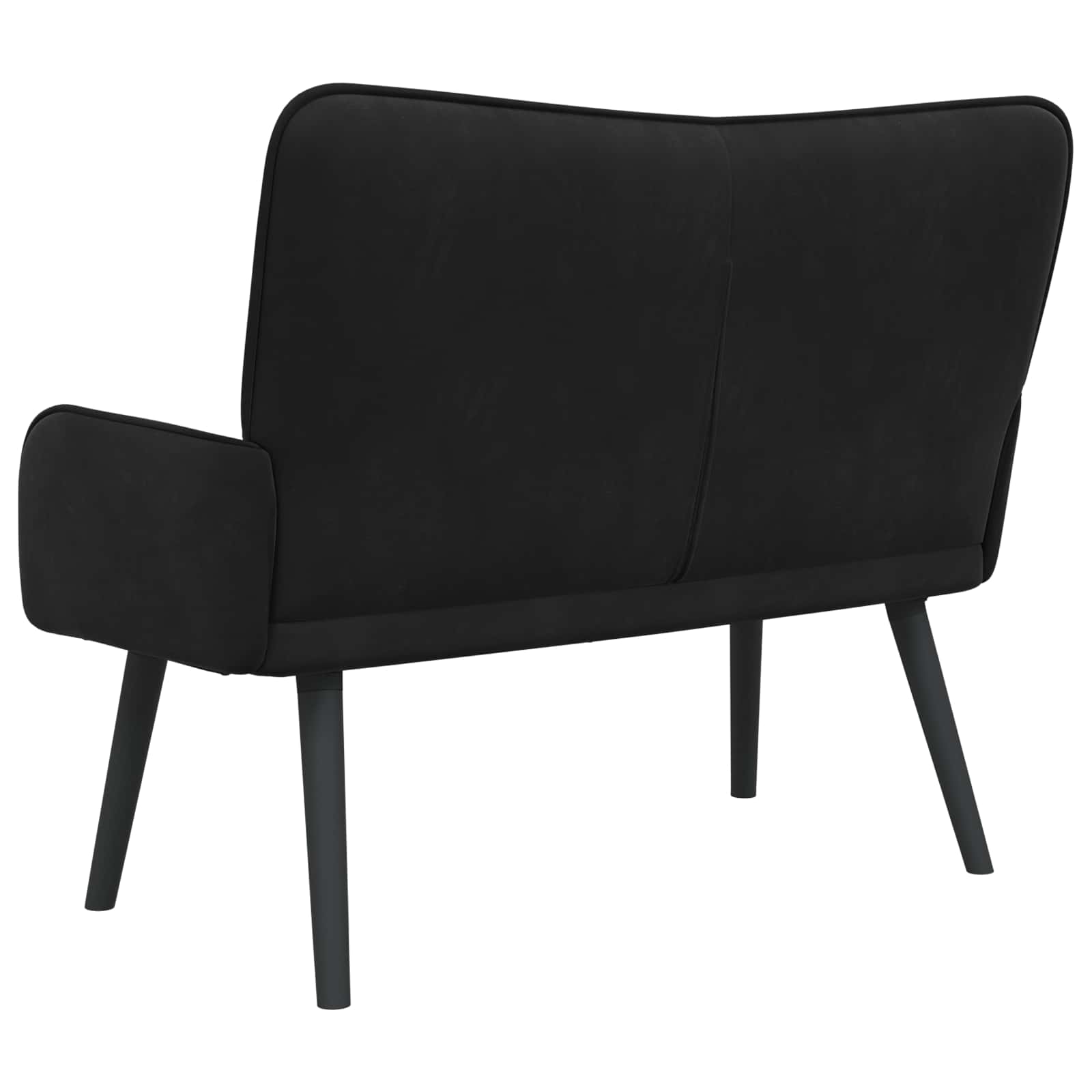Διθέσιος Καναπές Μαύρο 115 x 61 x 87 εκ. Βελούδο - Pakobazaar