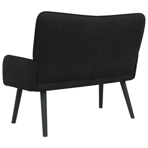 Διθέσιος Καναπές Μαύρο 115 x 61 x 87 εκ. Βελούδο - Pakobazaar