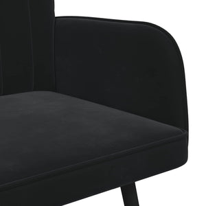 Διθέσιος Καναπές Μαύρο 115 x 61 x 87 εκ. Βελούδο - Pakobazaar