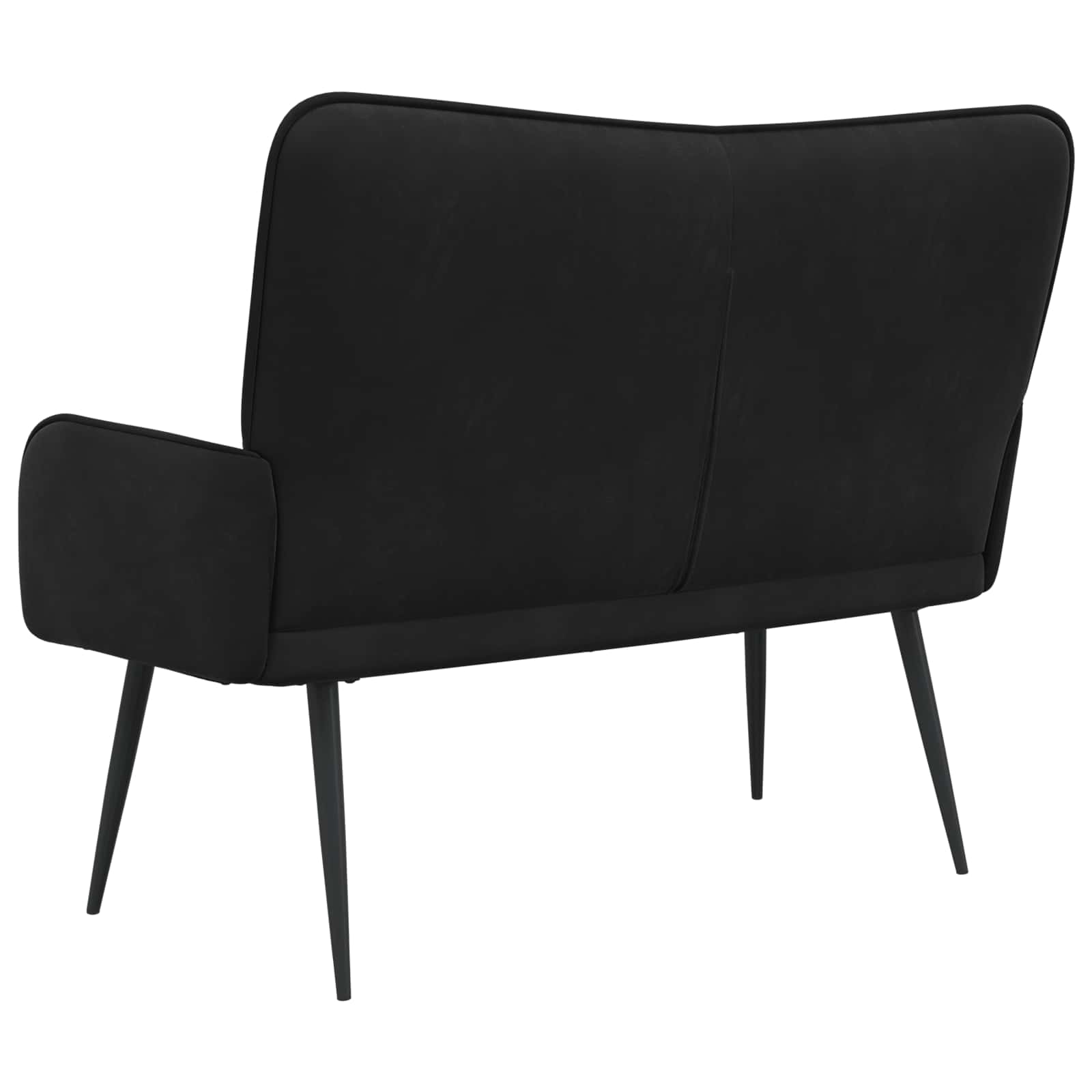 Διθέσιος Καναπές Μαύρο 115 x 61 x 87 εκ. Βελούδο - Pakobazaar