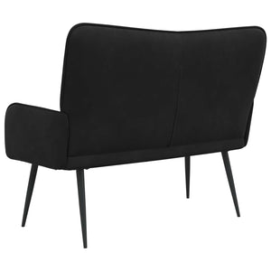 Διθέσιος Καναπές Μαύρο 115 x 61 x 87 εκ. Βελούδο - Pakobazaar