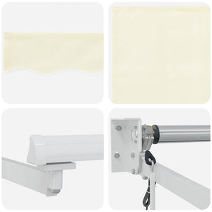 Ηλεκτρικό Αναδιπλούμενο Σκίαστρο Κρεμ 4 x 2 m - Pakobazaar