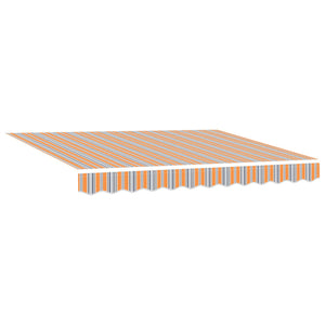Αναδιπλούμενη τέντα Πορτοκαλί, Γκρι και Μπλε 3,5 x 2 m - Pakobazaar