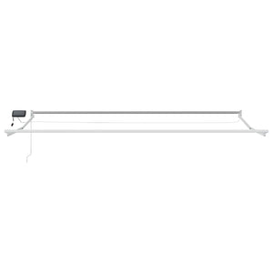 Χειροκίνητη αναδιπλούμενη τέντα με LED Μπεζ 4,5 x 3 μ - Pakobazaar