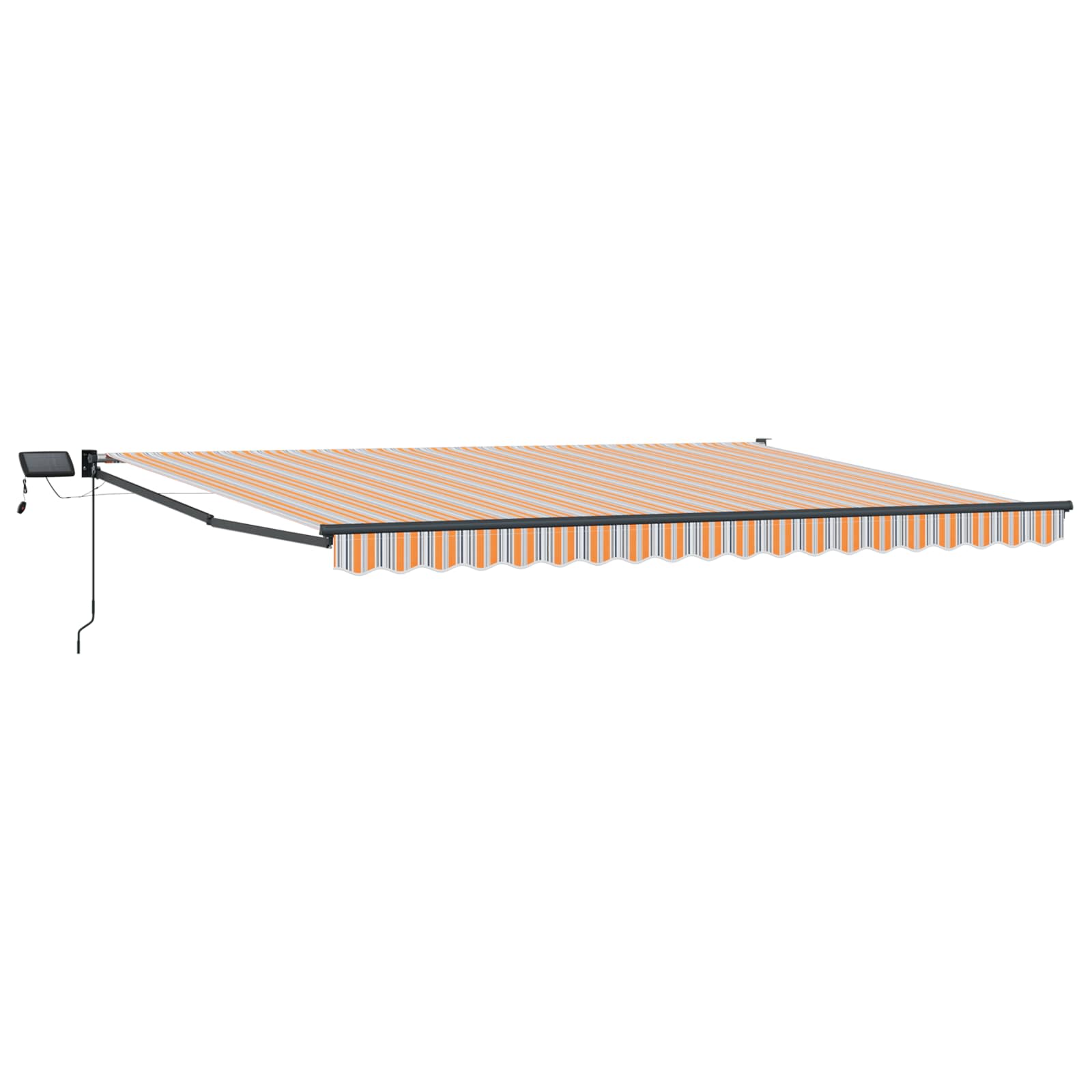 Χειροκίνητη αναδιπλούμενη τέντα με LED 4 x 3 μ - Pakobazaar