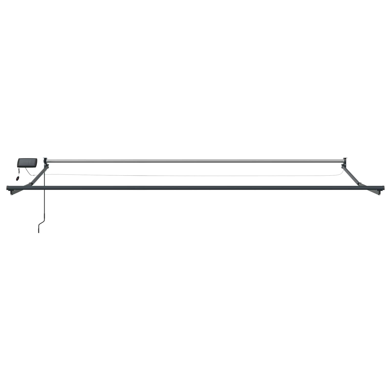 Χειροκίνητη αναδιπλούμενη τέντα με LED 4,5 x 3 μ - Pakobazaar
