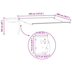 Ηλεκτρική Αυλή Βουργουνδί Κόκκινο 3,5 x 2 m Αλουμίνιο - Pakobazaar