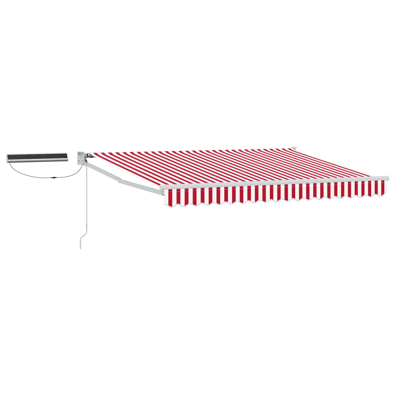 Ηλεκτρικό Αναδιπλούμενο Σκίαστρο Κόκκινο και λευκό 3 x 2,5 μ