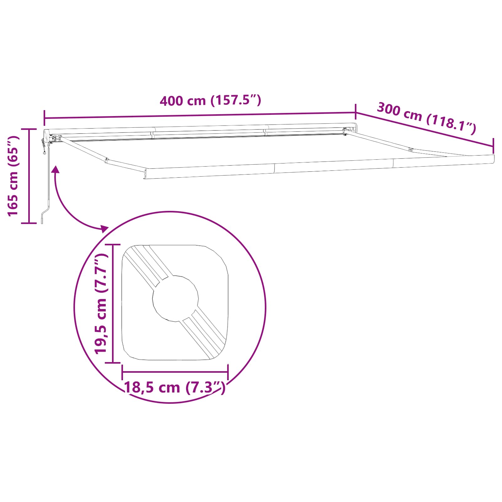 Σκηνίτσα Αναδιπλούμενη Ανοιχτό γκρι 4 x 3 μ