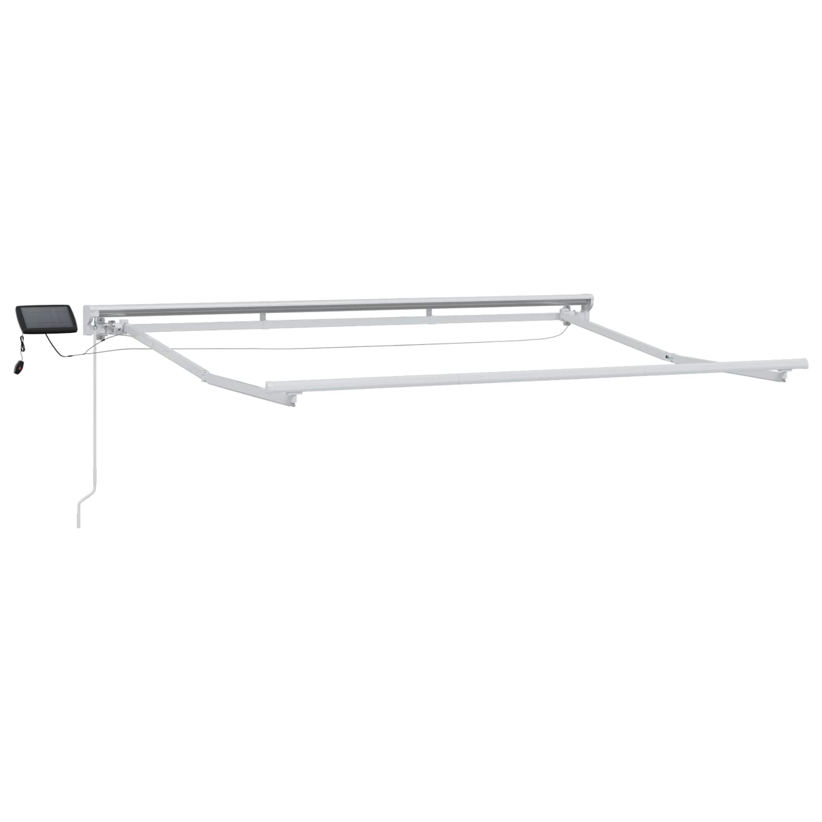 Χειροκίνητο πλαίσιο τέντας με LED Καφέ 3,5 x 2 m - Pakobazaar