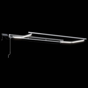 Χειροκίνητο πλαίσιο τέντας με LED Μαύρο 3 x 2,5 μ - Pakobazaar