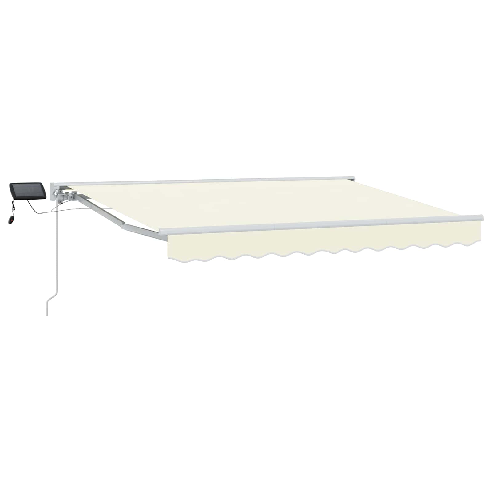Χειροκίνητο πλαίσιο τέντας με LED Κρεμ 3,5 x 2,5 μ - Pakobazaar
