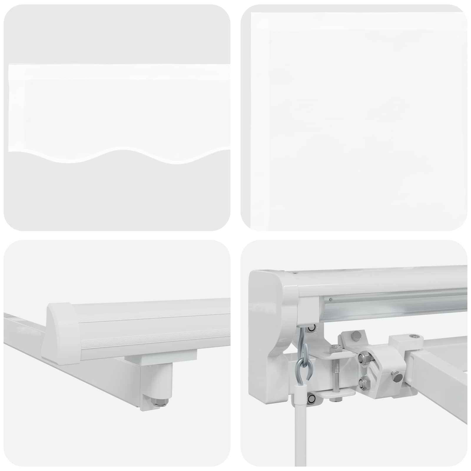 Χειροκίνητο πλαίσιο τέντας με LED Λευκός 3,5 x 2,5 μ - Pakobazaar