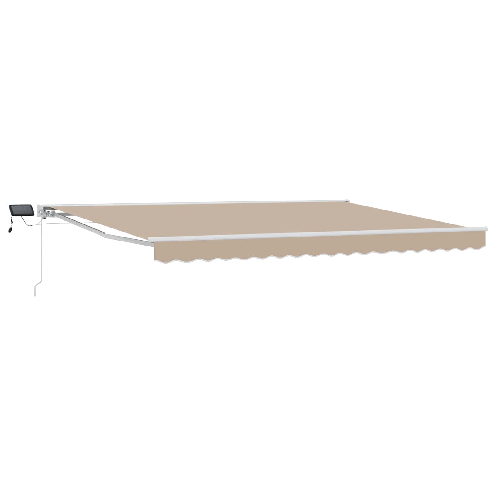 Χειροκίνητο πλαίσιο τέντας με LED Μπεζ 4 x 3 μ - Pakobazaar