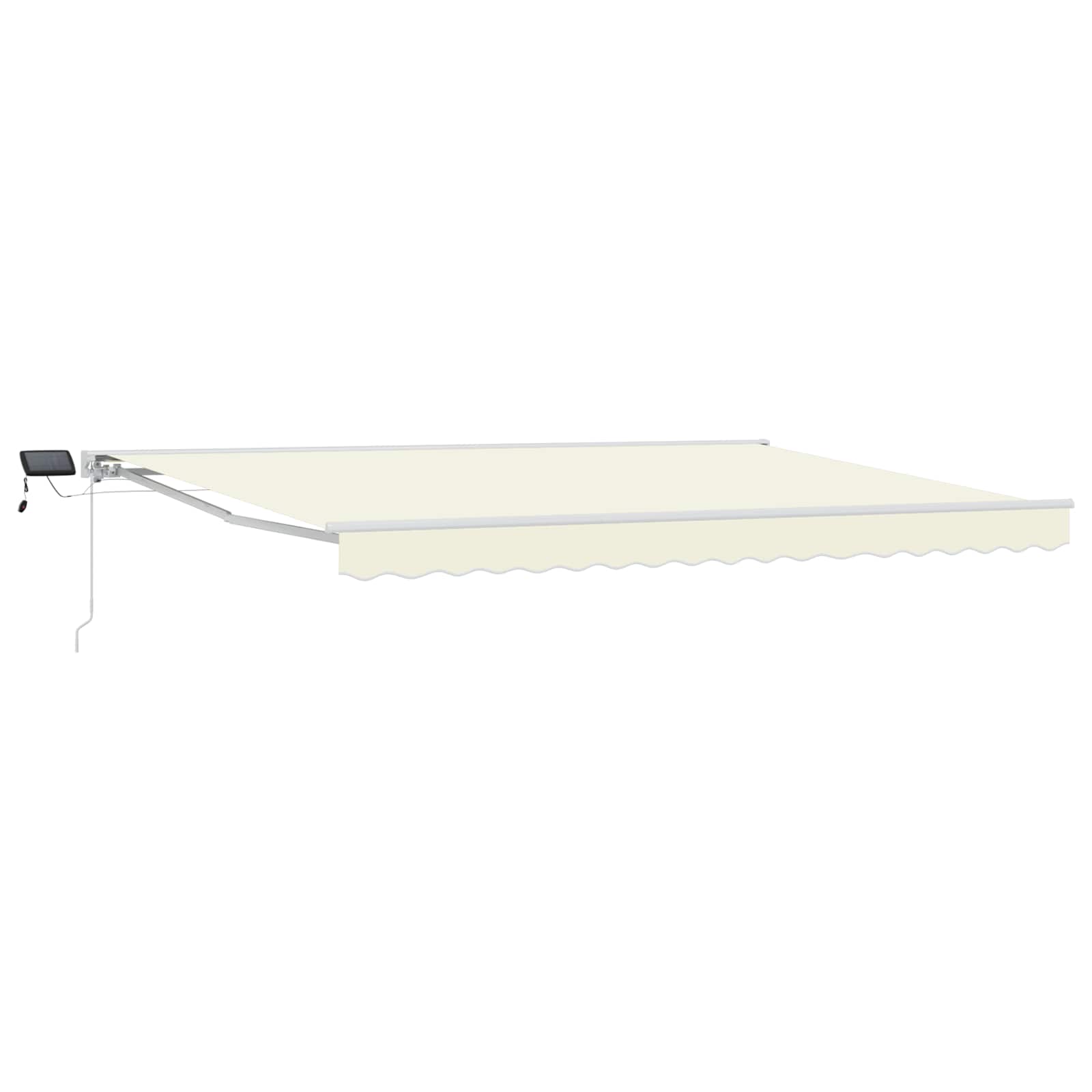 Χειροκίνητο πλαίσιο τέντας με LED Κρεμ 4,5 x 3,5 μ - Pakobazaar