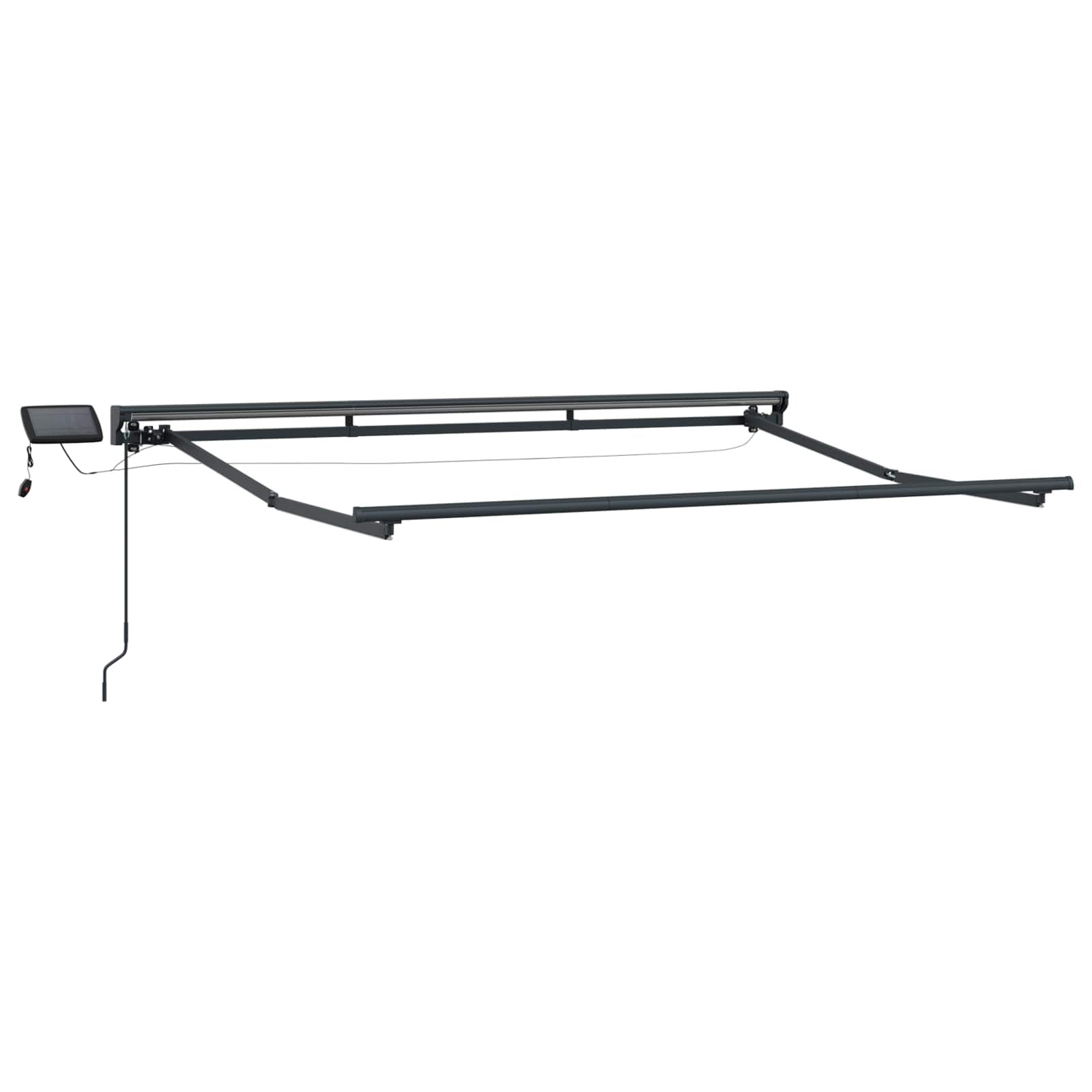 Χειροκίνητο πλαίσιο τέντας με LED Καφέ 3 x 2 m - Pakobazaar