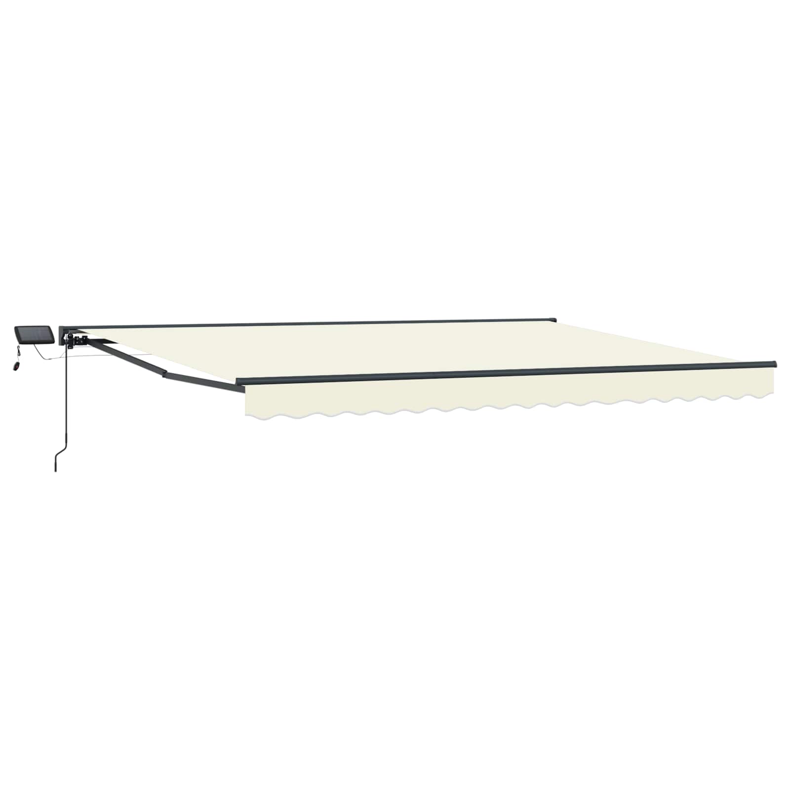Χειροκίνητο πλαίσιο τέντας με LED Κρεμ 4 x 2 m - Pakobazaar