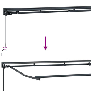 Χειροκίνητο πλαίσιο τέντας με LED 4 x 2 m - Pakobazaar