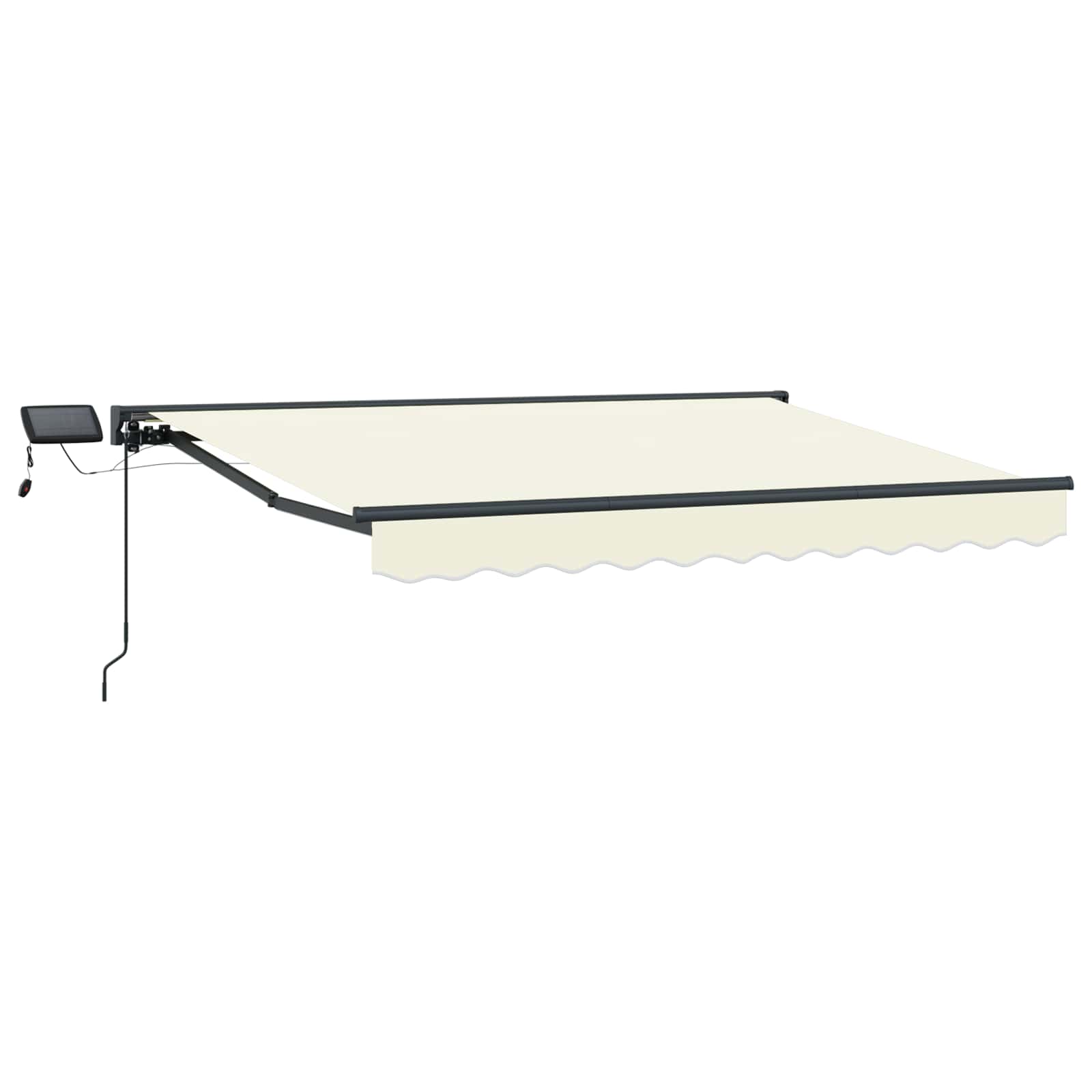 Χειροκίνητο πλαίσιο τέντας με LED Κρεμ 3,5 x 2,5 μ - Pakobazaar