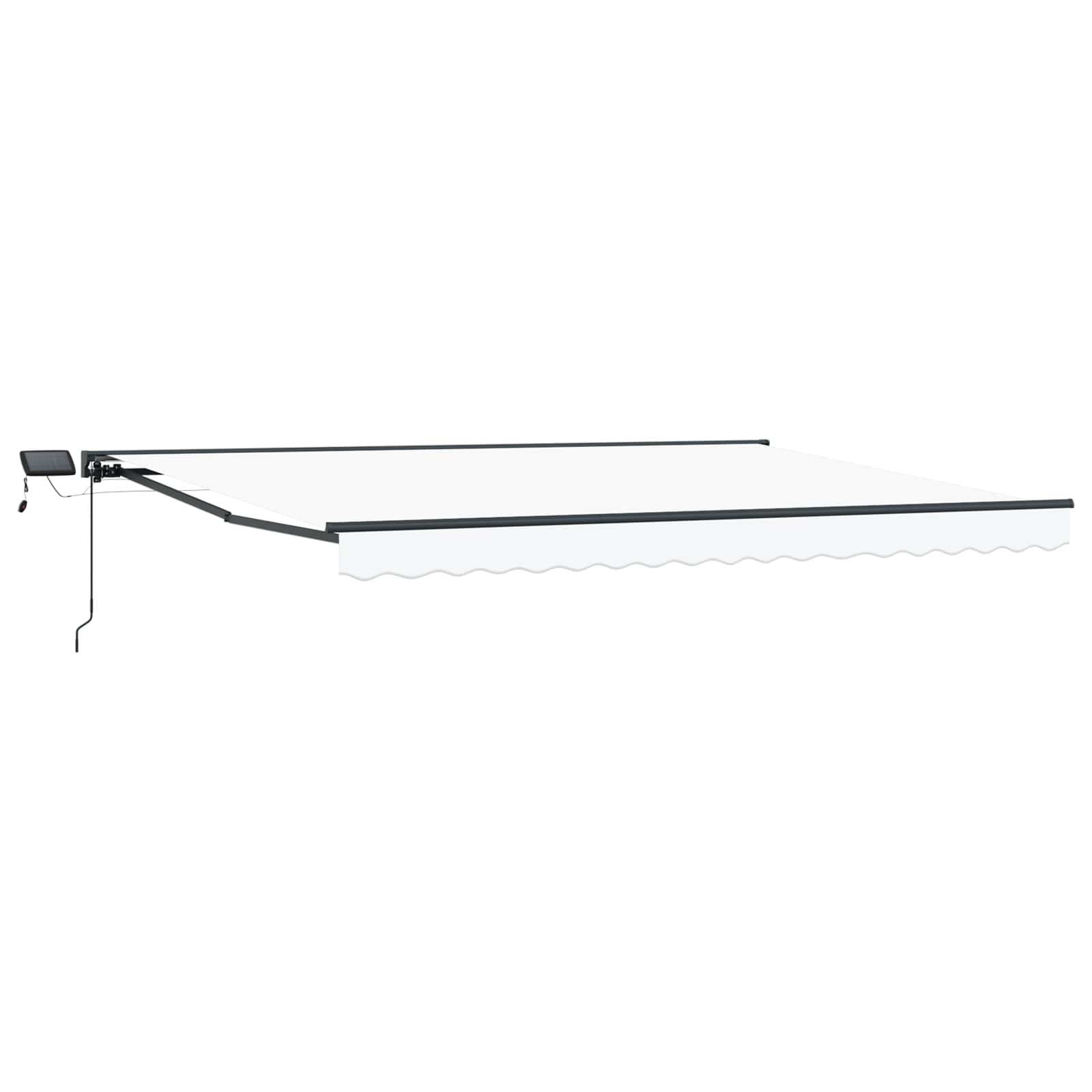 Χειροκίνητο πλαίσιο τέντας με LED Λευκός 4 x 3,5 μ - Pakobazaar