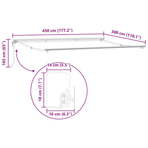 Ηλεκτρικό Αναδιπλούμενο Σκίαστρο Πορτοκαλί, Γκρι, Μπλε, Λευκό - Pakobazaar