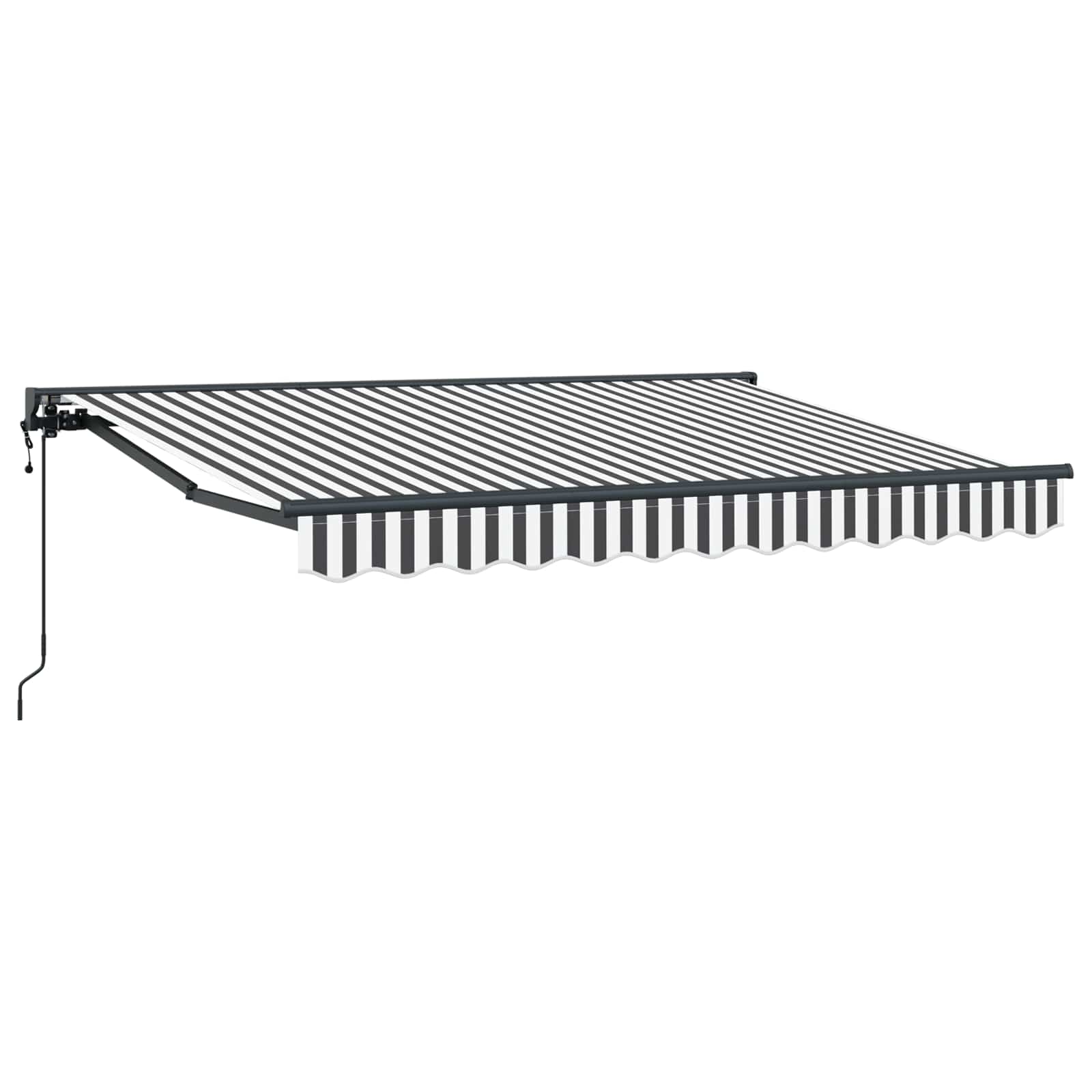 Ηλεκτρικό Αναδιπλούμενο Σκίαστρο Γκρι και Λευκό 2,5 x 2 m - Pakobazaar