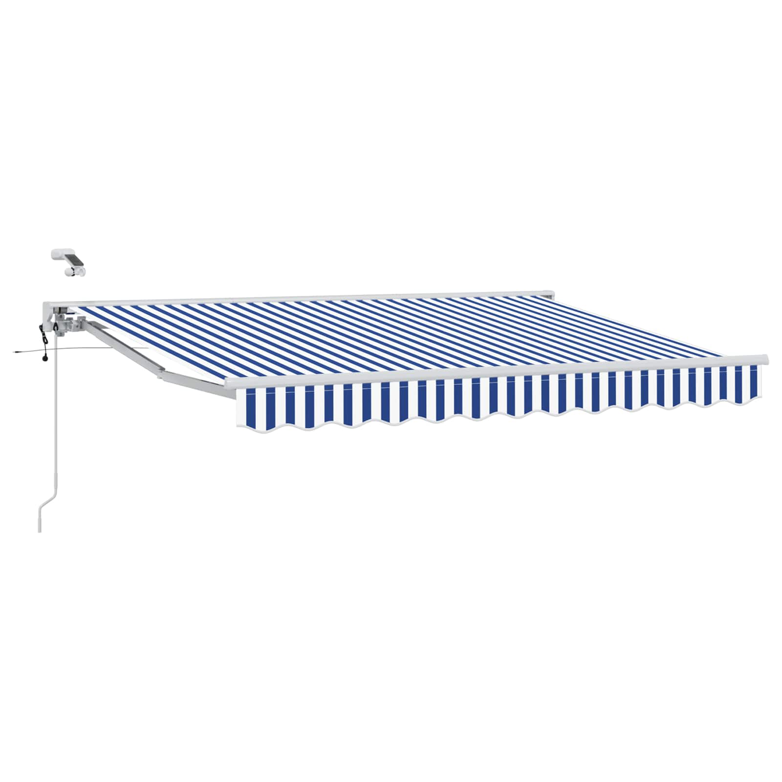 Ηλεκτρικό Αναδιπλούμενο Σκίαστρο Μπλε και άσπρο 3,5 x 2 m - Pakobazaar