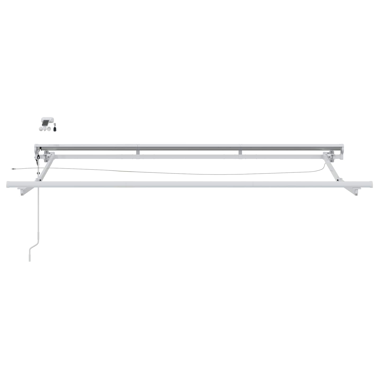 Ηλεκτρικό Αναδιπλούμενο Σκίαστρο Κίτρινο και Γκρί 3,5 x 2,5 μ - Pakobazaar