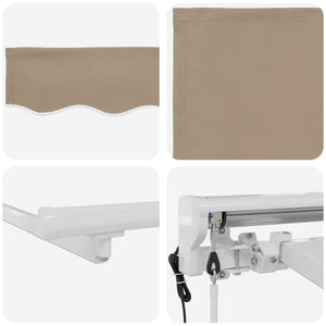 Ηλεκτρικό Αναδιπλούμενο Σκίαστρο Μπεζ 4 x 3 μ - Pakobazaar