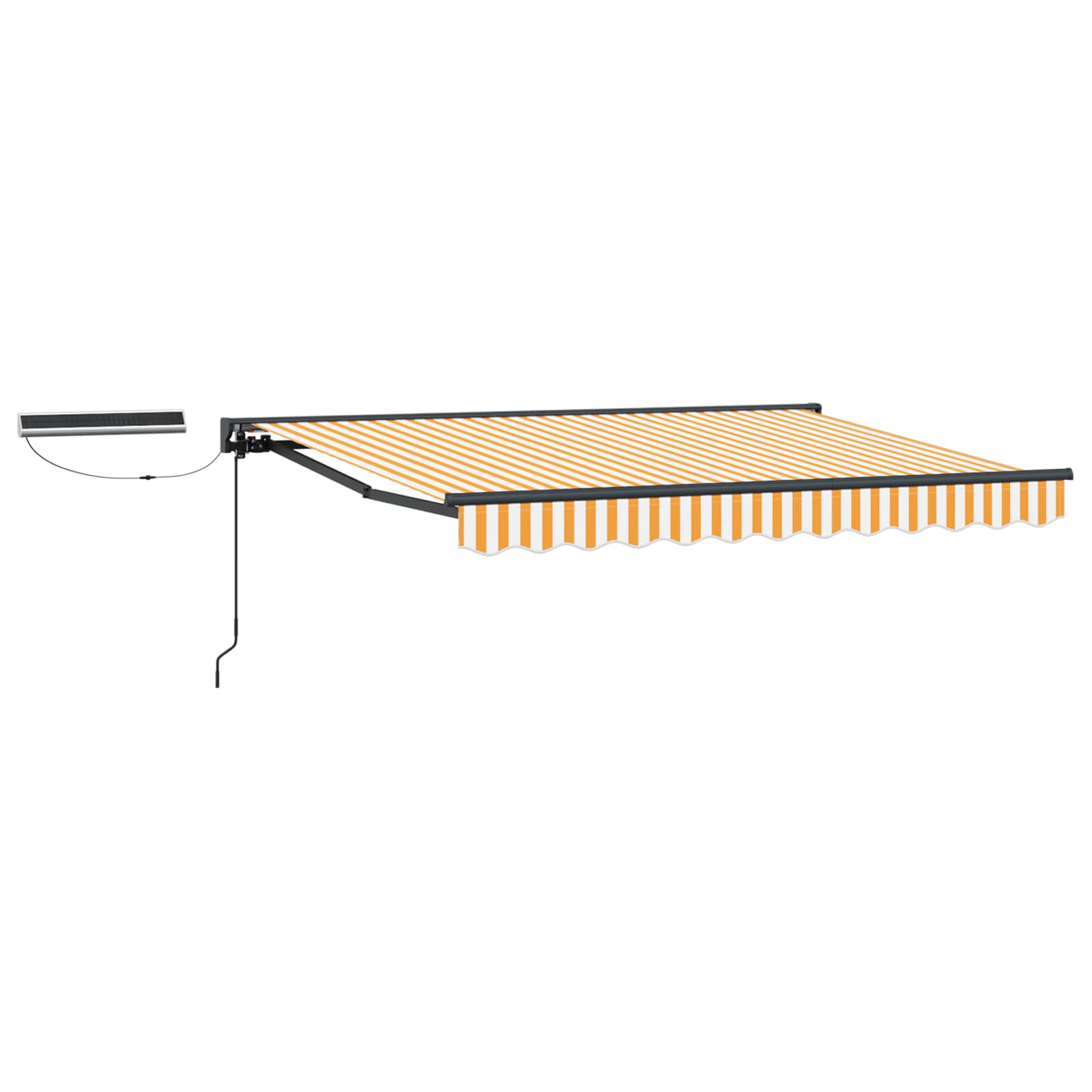 Ηλεκτρικό Αναδιπλούμενο Σκίαστρο Κίτρινο και Λευκό 3 x 2 m - Pakobazaar