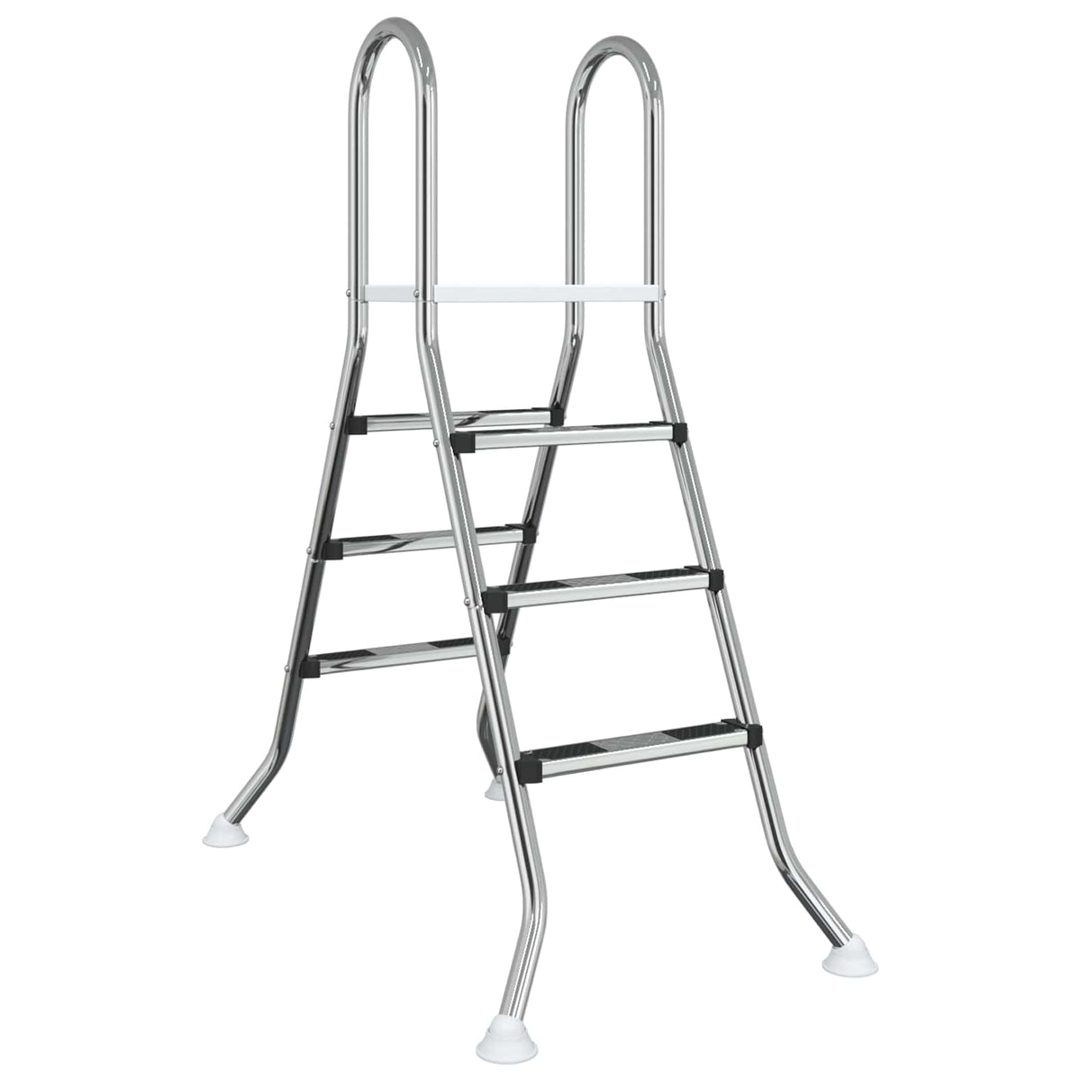 Σκάλα πισίνας πάνω από το έδαφος 100 cm 3-Step Ασημί - Pakobazaar