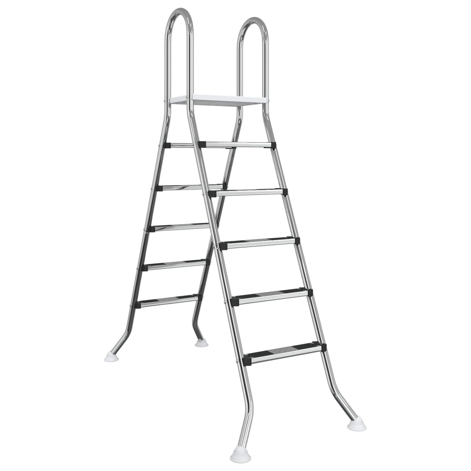 Σκάλα πισίνας πάνω από το έδαφος 224 x 175 cm 5-Βήμα - Pakobazaar