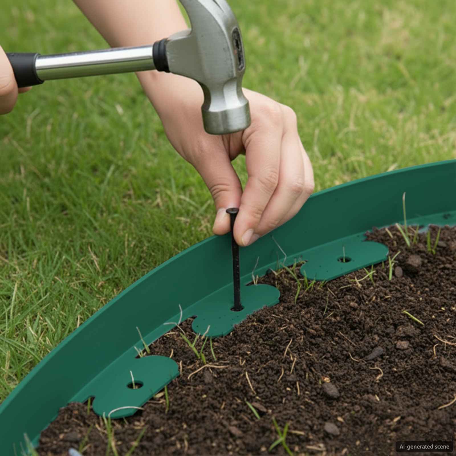 Περιγράμματα γκαζόν Πράσινο 3000 x 4 x 5 cm Πλαστικό