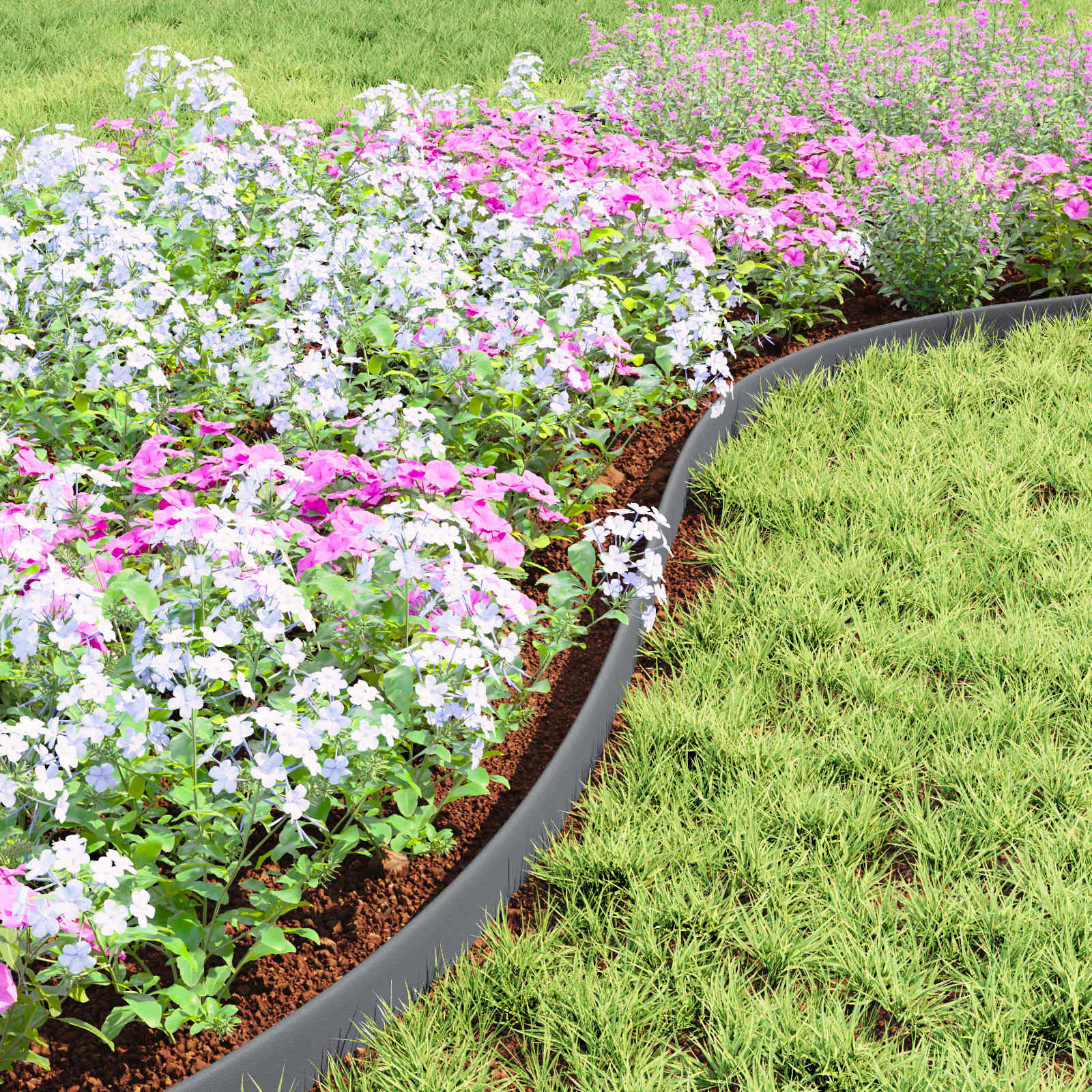 Περιγράμματα γκαζόν Γκρι 5000 x 4 x 5 εκ. Πλαστικό