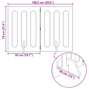 Αναδιπλούμενη περίφραξη κατοικίδιων 2 pcs 100,5 x 38 x 70 εκ - Pakobazaar