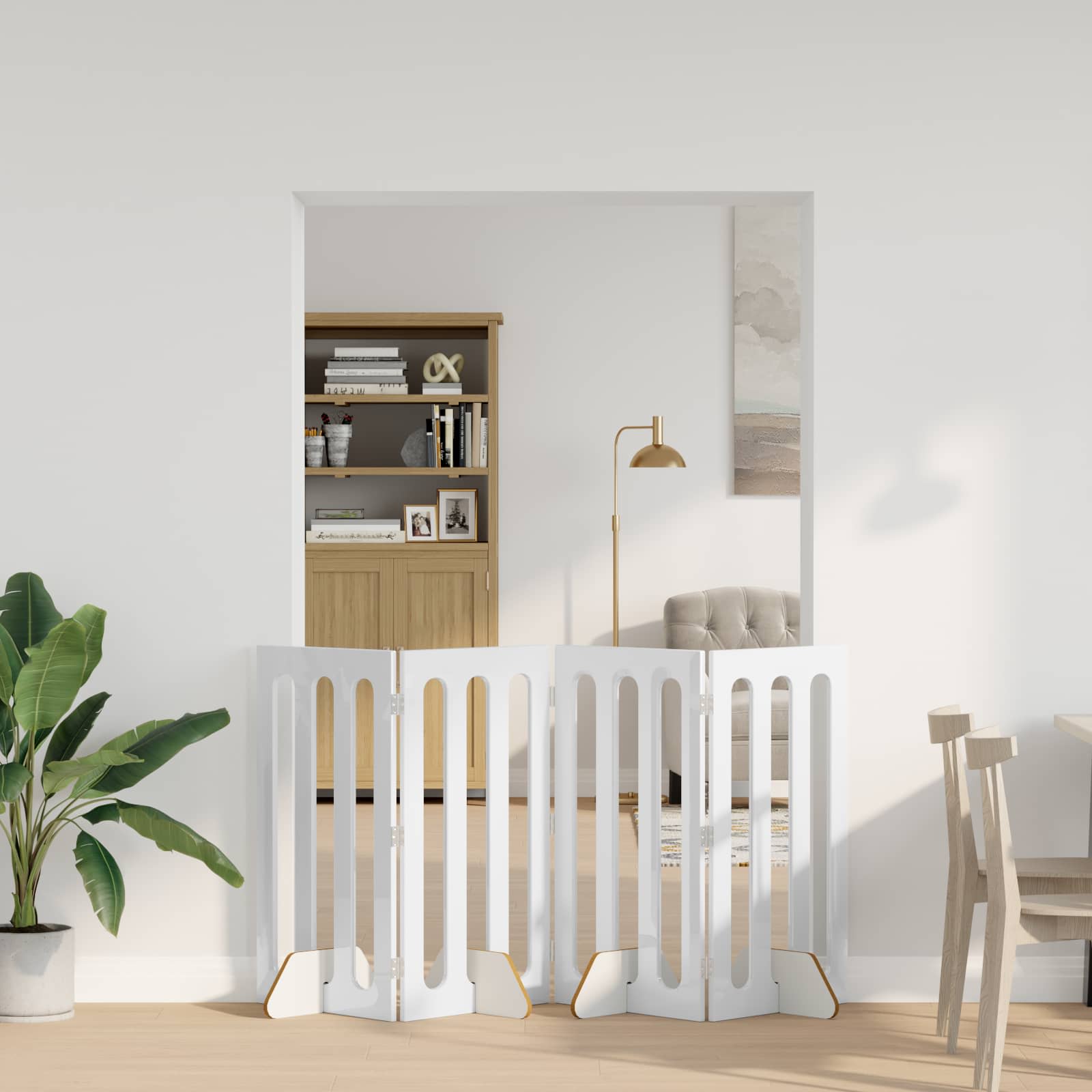Αναδιπλούμενη περίφραξη κατοικίδιων 4 pcs 201 x 38 x 90 εκ - Pakobazaar