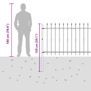 Φράχτης με Σπίθες ASTEN 200 x 100 cm