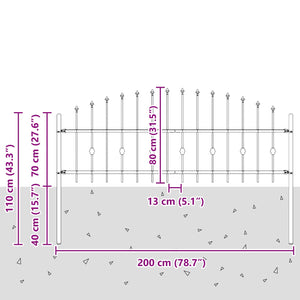 Φράχτης με Σπίθες ASTEN 200 x 80 cm