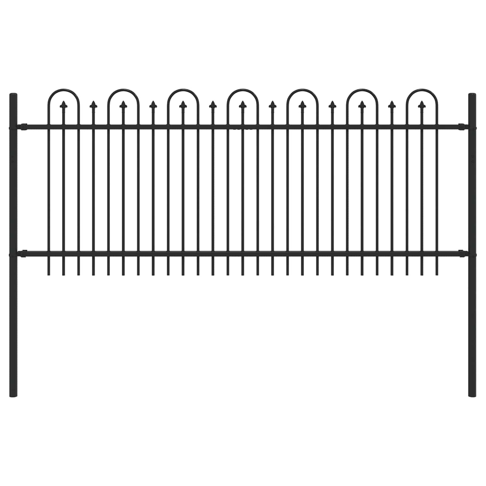 Φράχτης Καμάρας με Άκρες Dronten Μαύρο 200 x 130 εκ