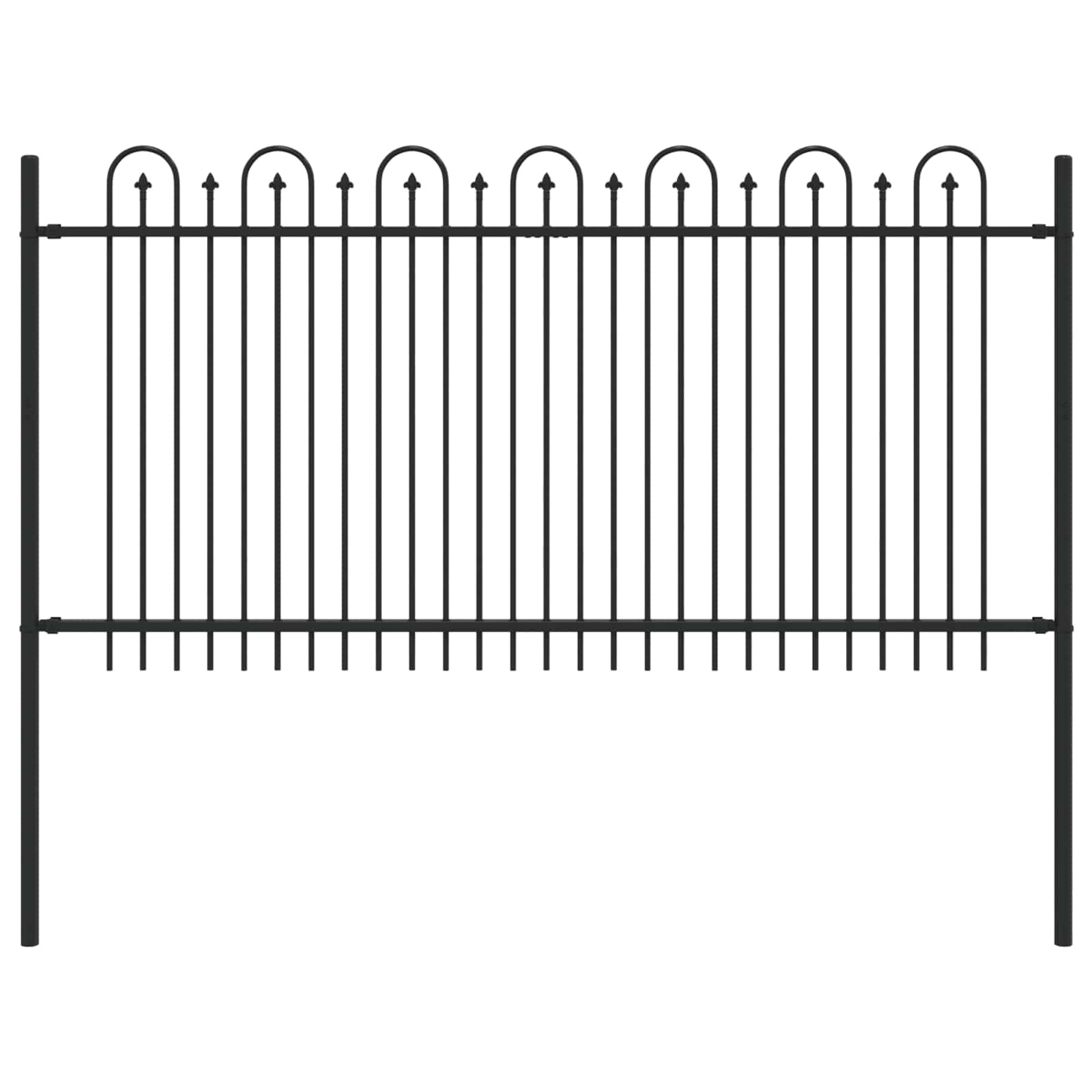 Φράχτης Καμάρας με Άκρες Μαύρο 200 x 150 cm