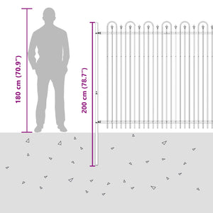 Φράχτης Καμάρας με Άκρες DRONTEN 200 x 200 cm Μαύρο