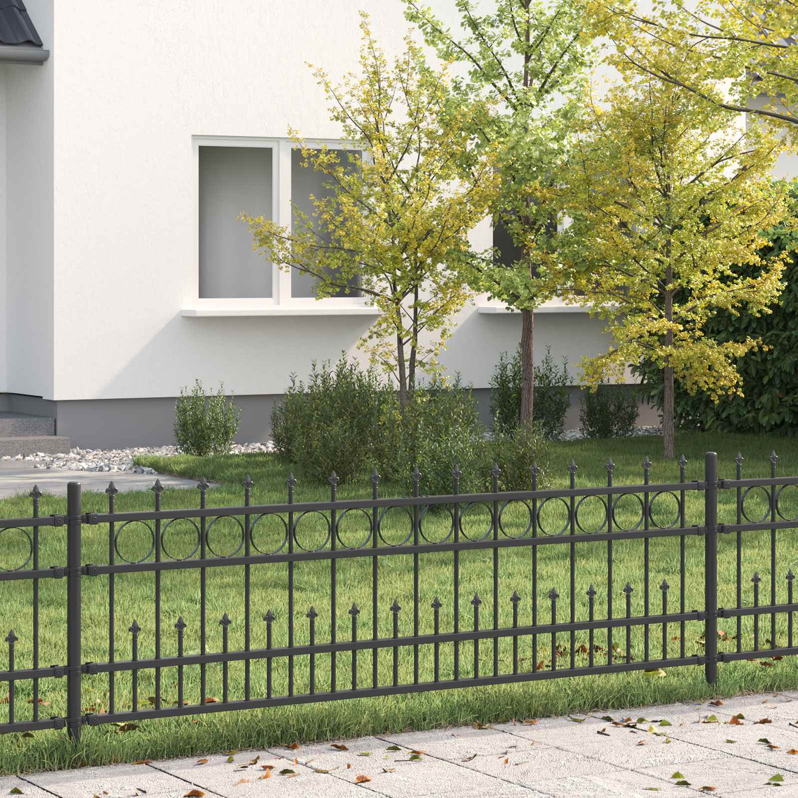 Φράχτης Σπάικ Ρινγκ Μαύρο 200 x 130 εκ - Pakobazaar