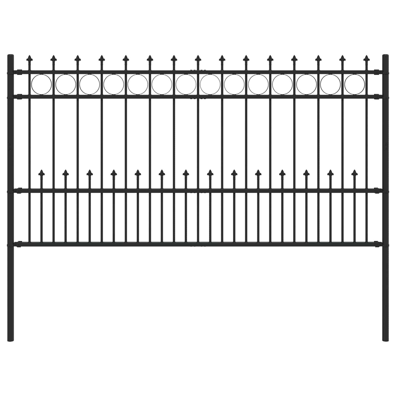 Φράχτης Σπάικ Ρινγκ Μαύρο 200 x 150 cm