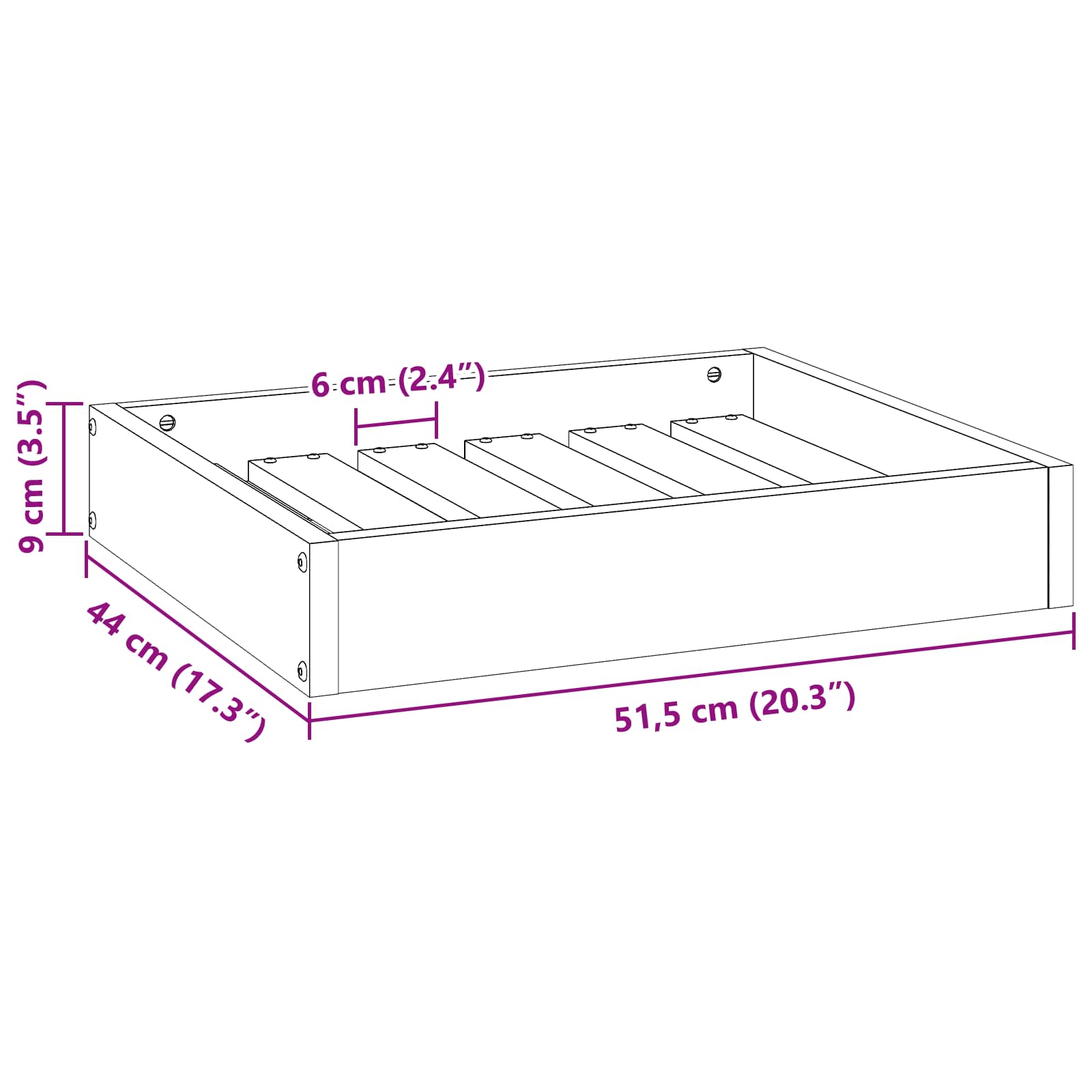 Κρεβάτι Σκύλου Κερωτό καφέ 51,5 x 44 x 9 cm Στερεό ξύλο πεύκου - Pakobazaar