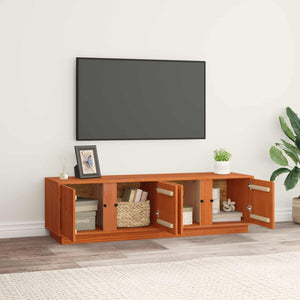 Ντουλάπι TV Κερωμένο Καφέ 140 x 40 x 40 εκ Στερεό πεύκο - Pakobazaar