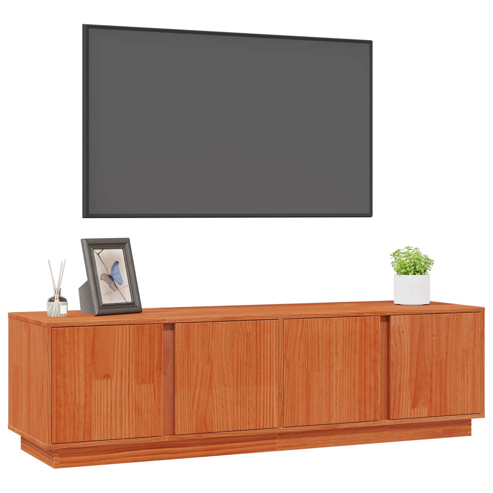 Ντουλάπι TV Κερωμένο Καφέ 140 x 40 x 40 εκ Στερεό πεύκο - Pakobazaar